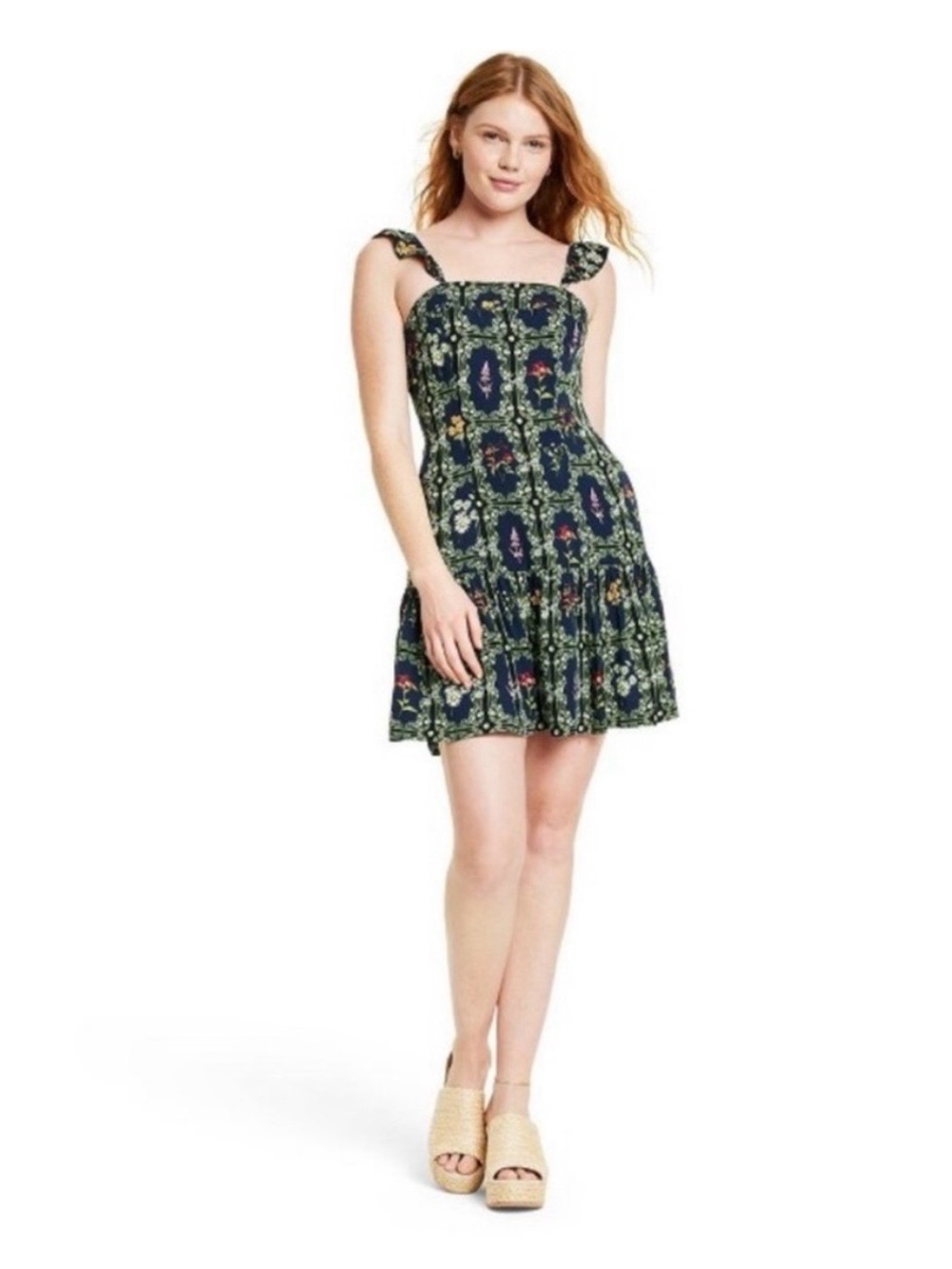 Agua Bendita for Target Navy Floral Mini Dress